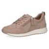 Keilsneaker CAPRICE, Damen, Gr. 37, beige (sand), Veloursleder, sportlich, Schuhe, Freizeitschuh, Halbschuh, Schnürschuh in Komfortweite G (= weit)