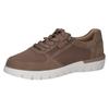 Keilsneaker CAPRICE, Damen, Gr. 38, braun, Leder, Textil, sportlich, Schuhe, Freizeitschuh, Halbschuh, Schnürschuh in Komfortweite H (=sehr weit)