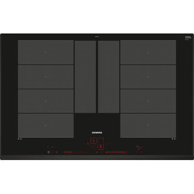 SIEMENS Induktions-Kochfeld "EX851LYV5E", schwarz, B:80,2cm H:5,1cm T:52,2cm, Kochfelder