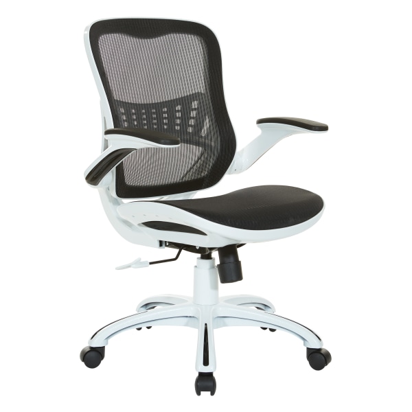 Office Star Riley Ergonomic Mesh Mid-Back Office Chair, Black