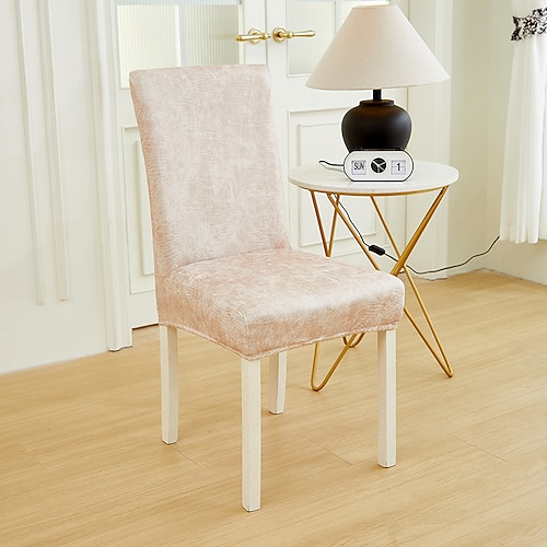 Stuhlbezug aus einfarbigem Pu-Leder, wasserdicht, für Esszimmerstühle, Sitzbezüge für Hotels, Bankette, Hochzeiten, Stuhlschutz Image