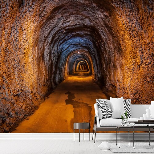 Landschaft 3D Tapete Wohnkultur Wandmalerei Rolle Abziehen und Kleben Abnehmbare PVC/Vinyl Material Selbstklebend/Kleber erforderlich Wanddekoration für Wohnzimmer Image