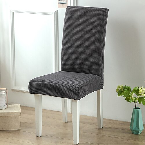 wasserdichte Stuhlhusse für Esszimmer 1/2/4/6 Stück verstellbare Jacquard-Sitzstuhlhusse Hotel Hochzeitsbankett Image