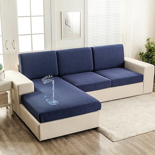 elastische wasserdichte Sofakissenbezüge Jacquard dicker Sofasitzbezug für Wohnzimmer Schonbezug Couchbezüge Möbelschutz Sofabezug Image