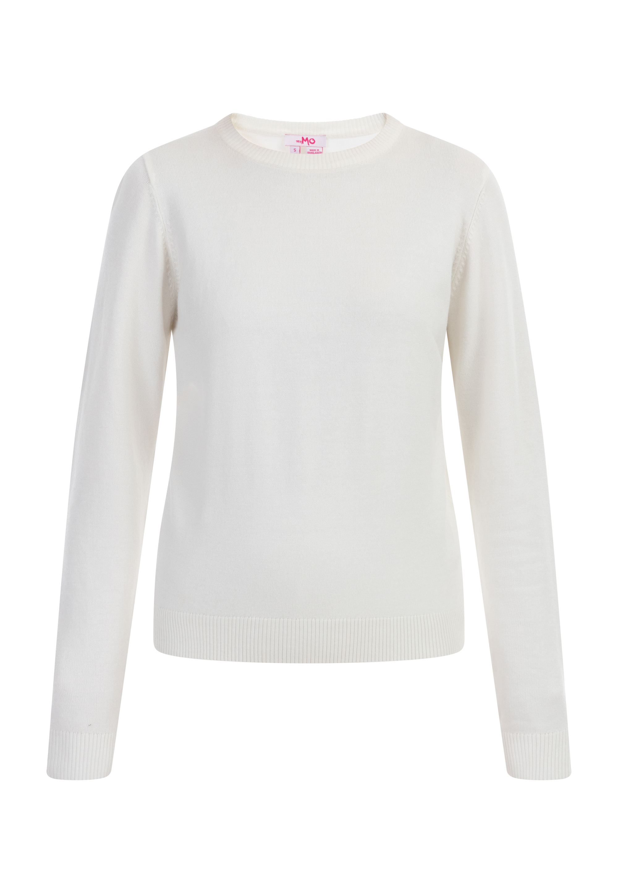 Mymo Strickpullover Damen Wollweiß Image