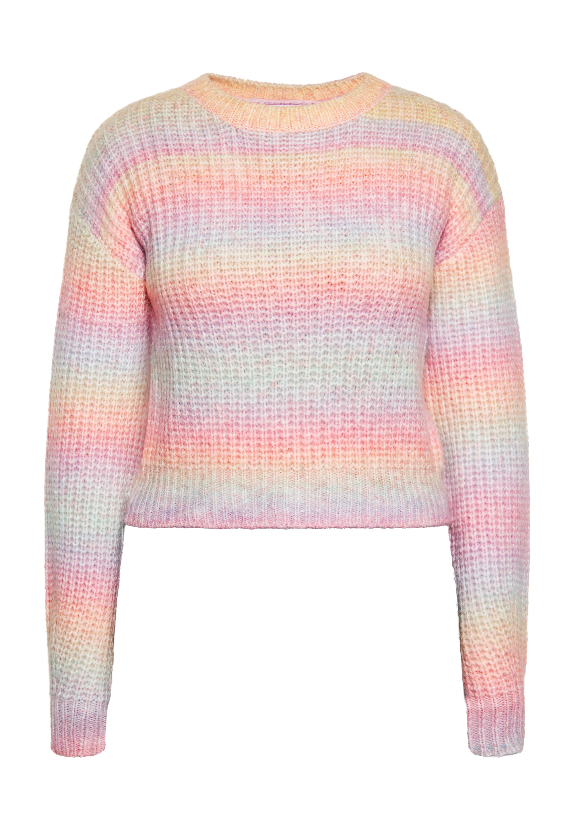 Mymo Strickpullover Damen Regenbogen Mehrfarbig Image