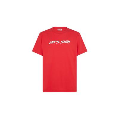 Rotes LET’S SWIM-Logo-T-Shirt Image