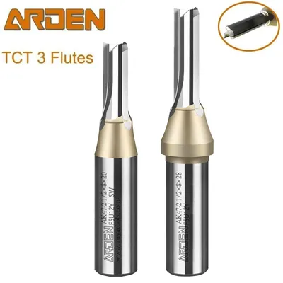 ARDEN TCT 3 Flutes Straight Multifunctional Cutting Router Bit Drilling Trimming Engraving Wood MDF