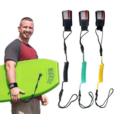 1Pcs New Hot Surf Leash Safety Hand Rope Hook and Single-Wrap Strap Coiled Bodyboarding Leash