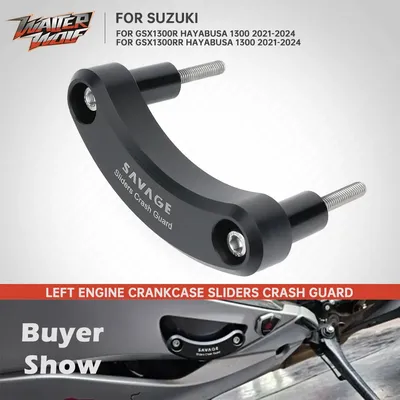 For Suzuki GSX1300R GSX1300RR Hayabusa 1300 Left Engine Stator Protector Crankcase Sliders Crash Pad