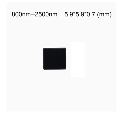 Infrared 800nm Long Wave Pass Filter Rectangle=5x8mm / 5.9x5.9mm Thickness-0.5/0.7MM HWB760 Black