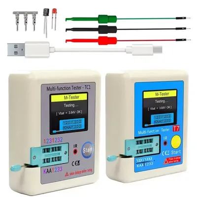 LCR-TC1 T7 MF9 Colorful Display Multifunctional TFT Backlight Transistor Tester For Diode Triode