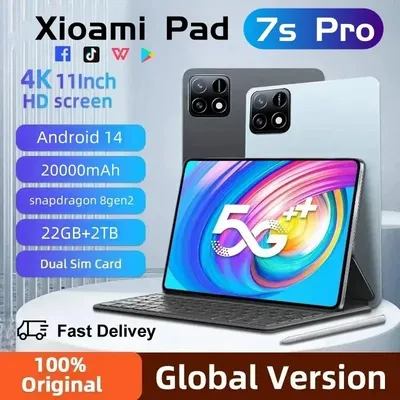 2025 Global Mi 11 inch tablet Android 14 Pad 7S Pro 16GB 1TB Snapdragon 8 Gen2 4K HD 5G WIFI