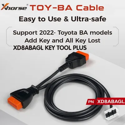 XHORSE XD8ABAGL for Toyota-BA All Keys Lost Adapter Special Cable for VVDI Key Tool Plus, Key Tool