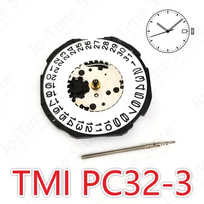 PC32 Movement TMI PC32A-3 Quartz Movement Japan Movement Standard Movement With Date Display 3 Hands