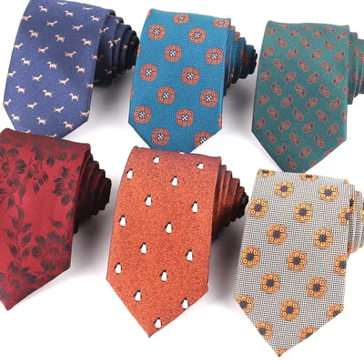 Wedding Tie For Men Women Classic Striped Neck Tie For Party Business Casual Floral Neckties Adult