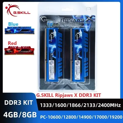 G.SKILL Ripjaws X DDR3 8GB (2x4GB) 16GB (2x8GB) Kit RAM 1333MHz 1600MHz 1866MHz 2133MHz 2400MHz DIMM