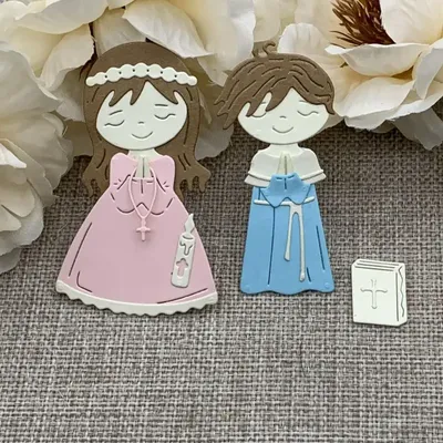 New Boy girl praying Metal Cutting Dies For DIY Scrapbooking Decorative Embossing Handcraft Die