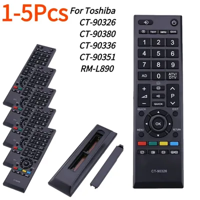 1-5Pcs TV Remote Control Replacement Smart LED TV Remote Controller for TOSHIBA CT-90326 CT-90380