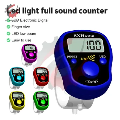 SXH-5136 Electronic Rosary Mini Finger Counter Vibrating Ring LCD Digital Tally Counter Manual