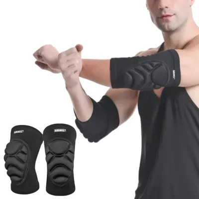 1Pair Elbow Pads Elbow Protector Volleyball Sponge Support Compression Elbow Braces for Basketball