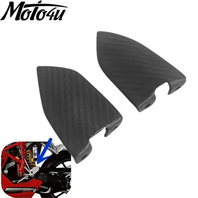 1 Pair MOTO4U 100% Carbon Fiber Heel Plates Guard Protection Motorcycle Adjusting Part For Ducati