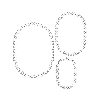 New 2025 Birthday Series Scalloped Ovals Frames Cutting Dies Holiday Scrapbooking Supplies for Paper