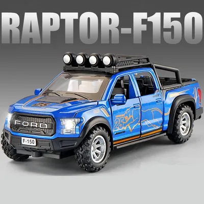 1:32 Ford Raptor F150 Alloy Pickup Car Model Diecasts Metal Toy Off-road Vehicles Car Model