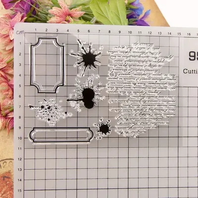 Text label 2025 Clear Stamp Transparent Silicone DIY Stamp Seal Sheet for Scrapbooking Making Album