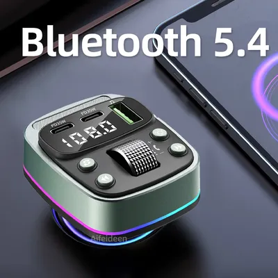 FM transmitter Bluetooth 5.4 car MP3 music player USB flash drive lossless car charger dual PD35W