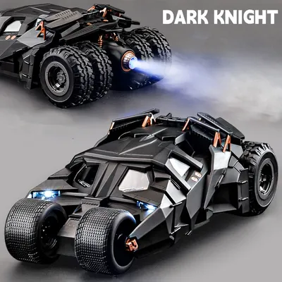 1/18 Classic Movie Car 2008 Batmobile Alloy Bat Sports Car Model Diecast Metal Race Combat Vehicles