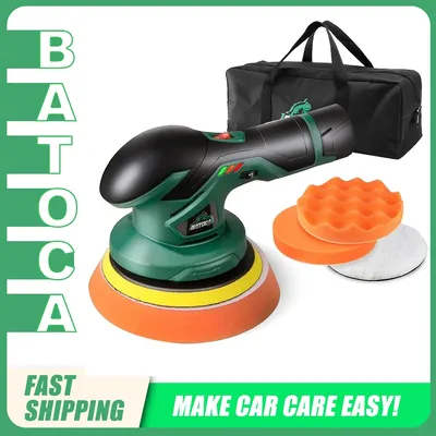 BATOCA Cordless 12V Car Polisher Dual Action Wireless Car Polishing Machine Electric Polish Machines