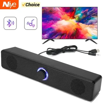 PC Soundbar Wired and Wireless Bluetooth Speaker USB Powered Soundbar for TV Pc Laptop Gaming Home
