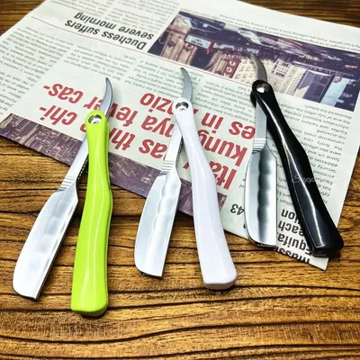 Japanese Retro Men Folding Shaving Knife For Feather Blade Zinc Alloy Salon Multifunction Manual