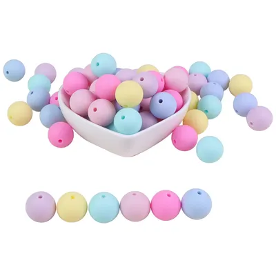 BOBO.BOX 100Pcs 12mm Round Silicone Beads BPA Free Material for DIY Baby Teething Necklace Nursing