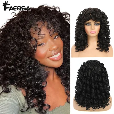 Long Curly Wig with Bangs Big Curly Synthetic Hair Cosplay Wigs for Women Blonde Black Ginger