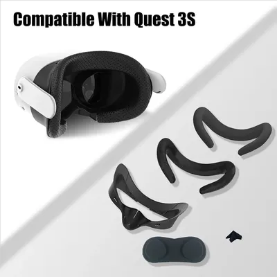 2024 New For Quest 3S VR Headset Facial Interface with Lens Cover Face Mask VRaccessories for Meta