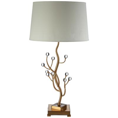 Gold and Crystal Natural Branch Inspired Table Lamp