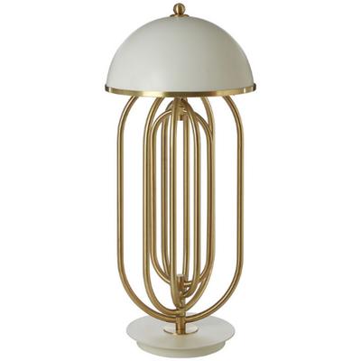 Gold Metallic Repeating Arch Art Deco Style Domed Table Lamp