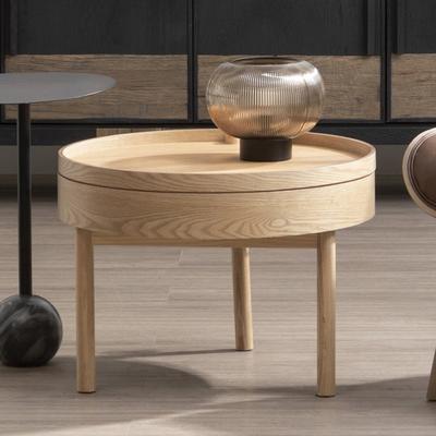 Scandi Wood Storage Side Table