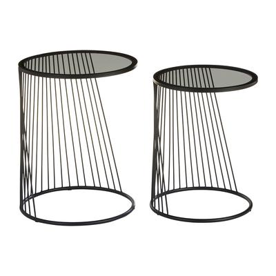 Zuleika Glass Side Tables (Set of 2)