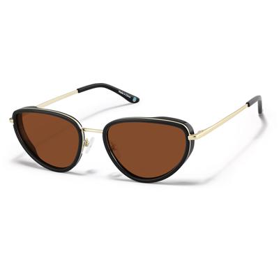 Zenni Women's Cat-Eye Rx Sunglasses Black Mixed Full Rim Frame