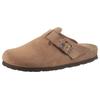 Pantoffel ROHDE "ALBA", Damen, Gr. 39, braun (camelfarben), Veloursleder, klassisch, Schuhe, Schlappen, Hausschuh mit leichter Laufsohle in Weite G