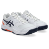 Tennisschuh ASICS "GEL-DEDICATE 8 GS", Gr. 34,5, weiß, indigo fog, Textil, Synthetik, sportlich, Schuhe, Multicourt-Schuhe