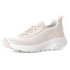 Slip-On Sneaker GABOR ROLLINGSOFT, Damen, Gr. 40, beige (creme kombiniert), Textil, Kalbsleder, meliert, sportlich, Schuhe Sneaker, Freizeitschuh, Halbschuh, Slipper mit Gummizug für guten Sitz