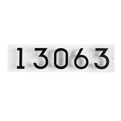 Wayland Address Plaque - White/Black, 5 Digit - Ballard Designs