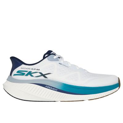Skechers Men's Slip-ins: GO WALK Max Cushioning Arch Fit - Jesper Sneaker | Size 12.0 | White | Textile/Synthetic | Vegan | Machine Washable
