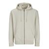Kapuzensweatjacke JACK & JONES "JJECHARGE Hoodie mit Rippbündchen und praktischen Taschen", Herren, Gr. XXL, gelb (moonbeam), angeraute Sweatware, Obermaterial: 80% Baumwolle, 20% Polyester, unifarben, modisch, loose fit taillenbedeckt, ohne...