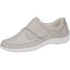 Klettschuh WALDLÄUFER "HENNI-Soft", Damen, Gr. 4 (37), silber (hellgrau, silberfarben), Nubukleder, Textil, sportlich, Schuhe, Komfortschuh, Schlupfschuh mit Klettverschuss, Weite H = sehr weit