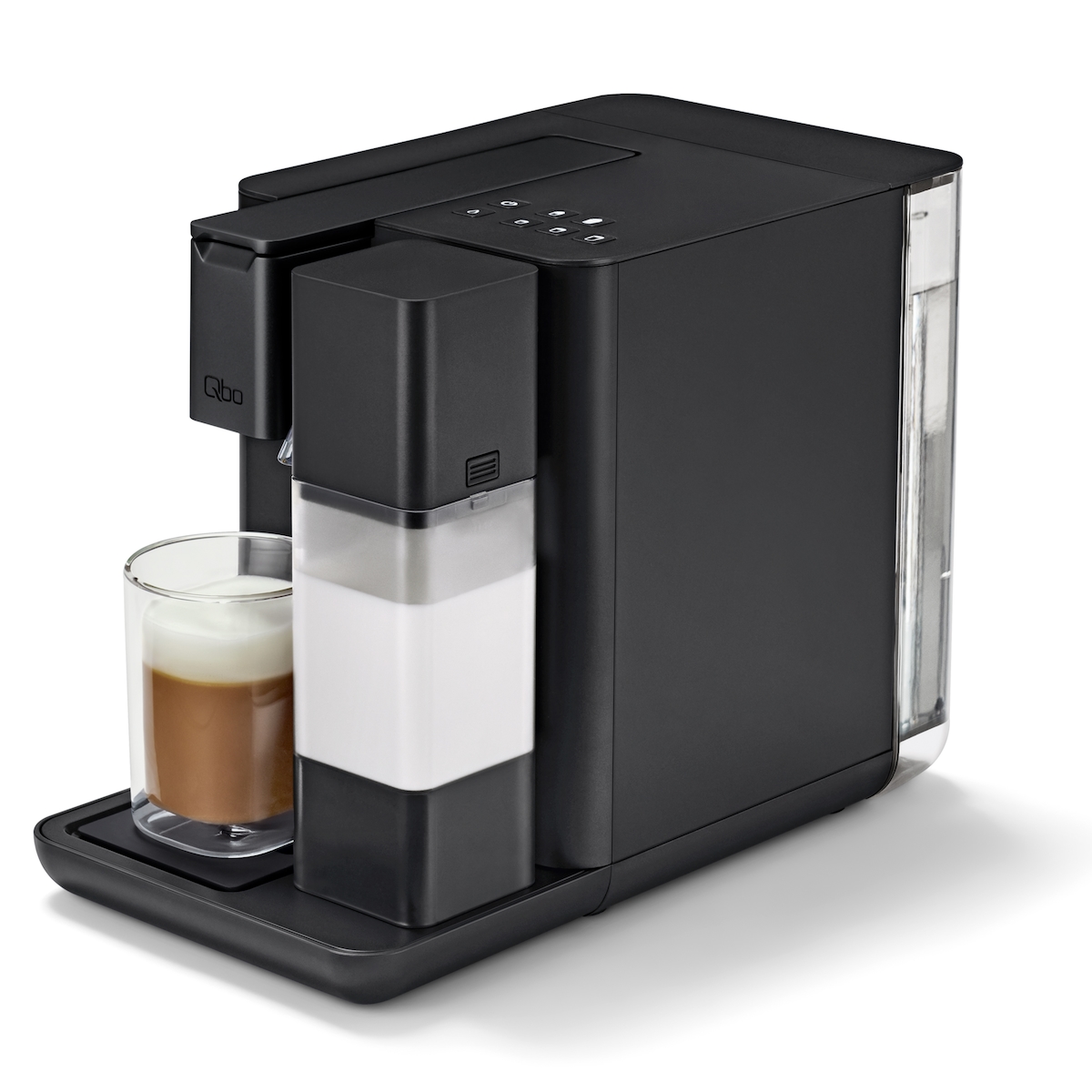 Tchibo Qbo MILK MASTER Premium Kapselmaschine mit Milchschaumfunktion, Velvet Black